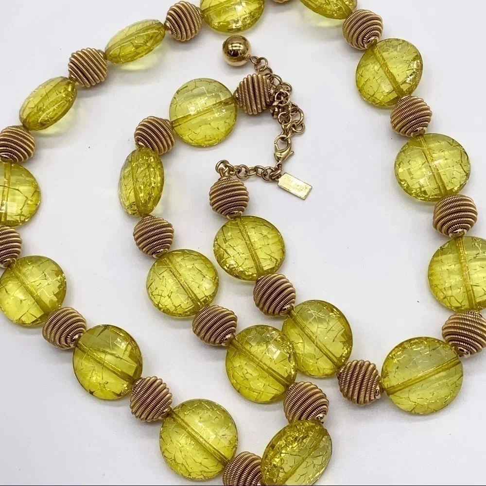 Kate Spade Lemon Drop Gold Swirl Necklace